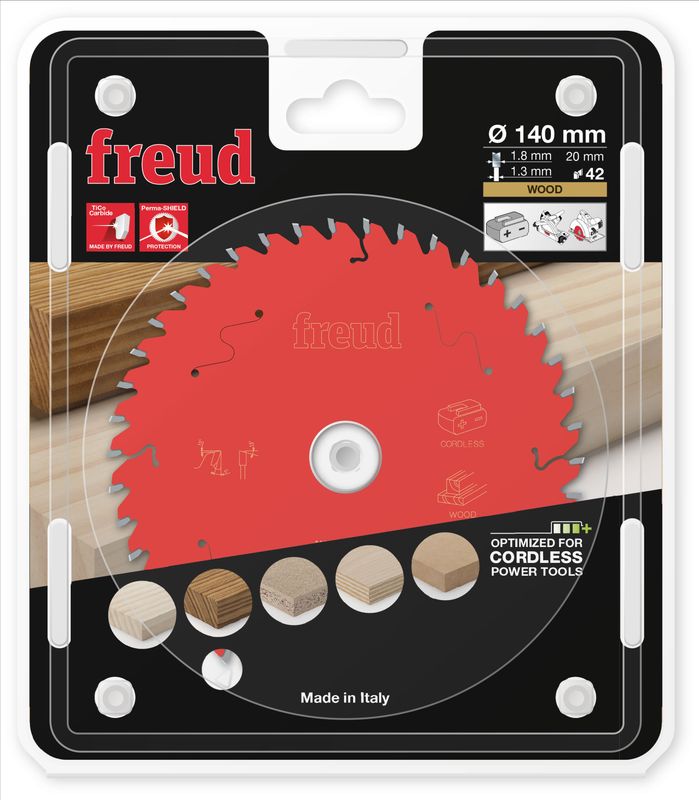 140x20 | Z42 | Tannbredde 1,8 mm | Tre | Freud sagblad for batteridrevet Sirkelsag