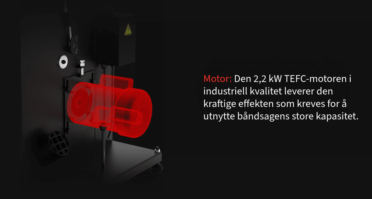 Harvey Båndsag  ALPHA HW615E 380mm 2.2kW Rustfritt stål