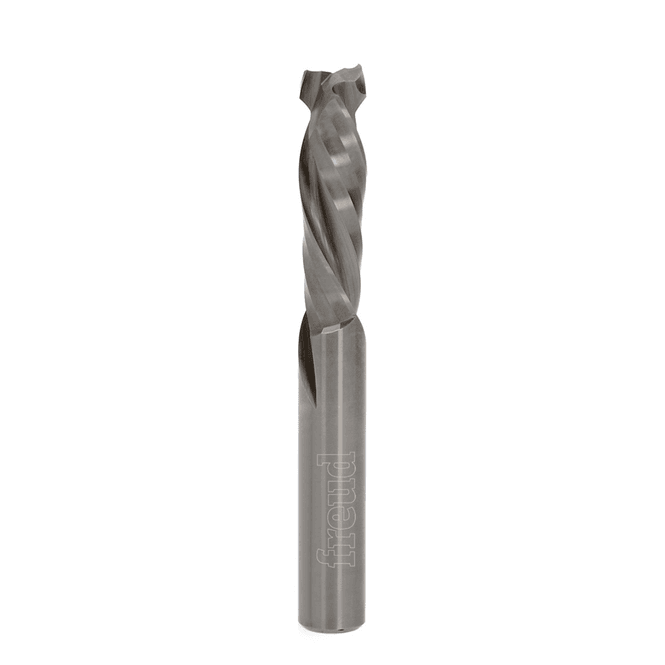 Hovedbilde Freud fresestål | Spiralfres | 12 mm tange | Upcut - Downcut| Treverk