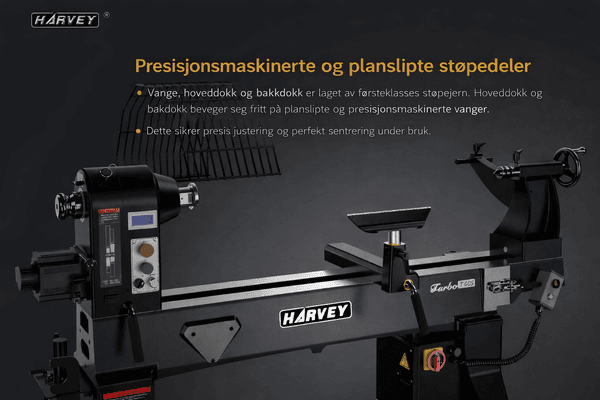 Hovedbilde Harvey Dreiebenk TURBO T-60S 610 x 1220mm med Servo Motor