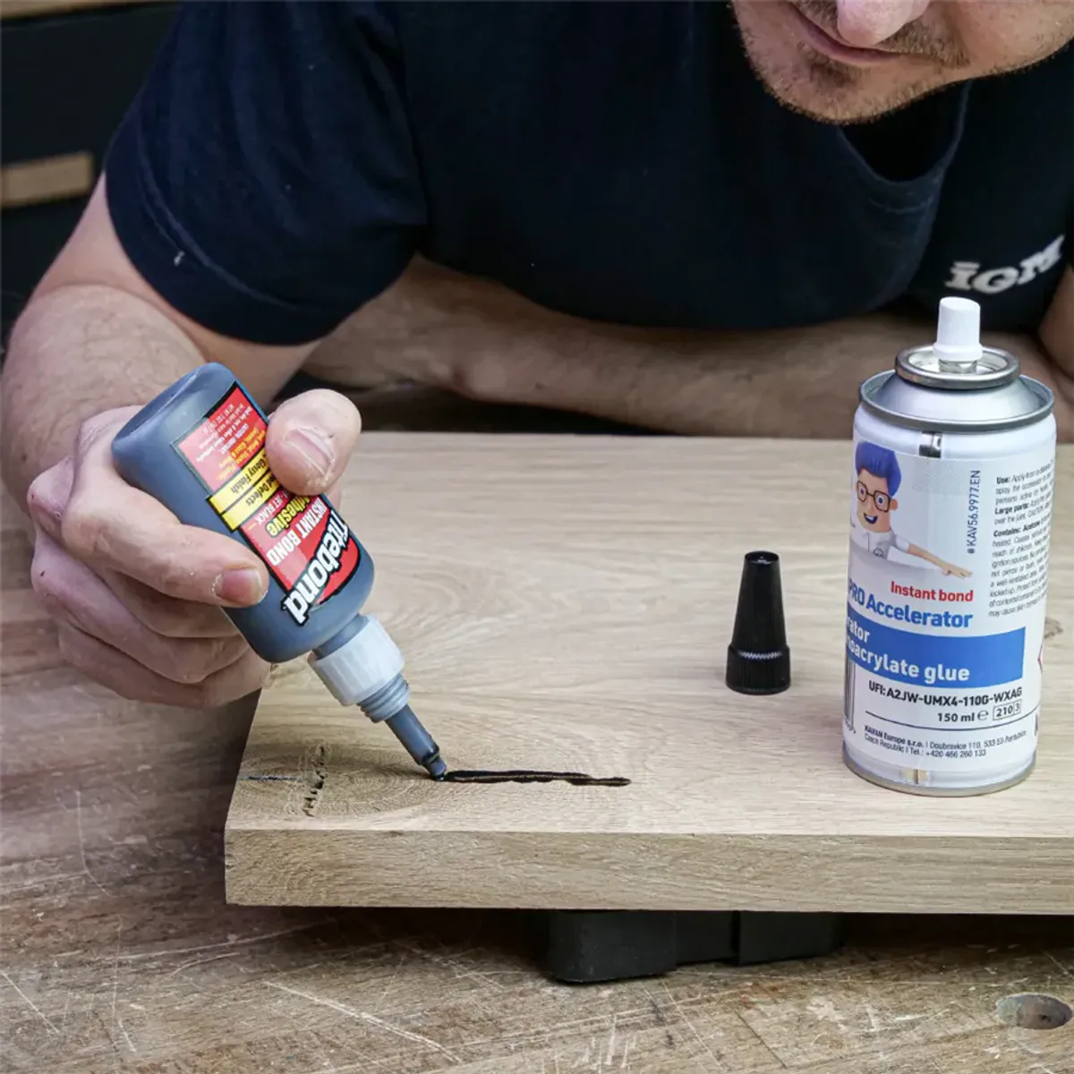 Titebond 59 ml Instant Medium Jet Black – Sort CA-lim