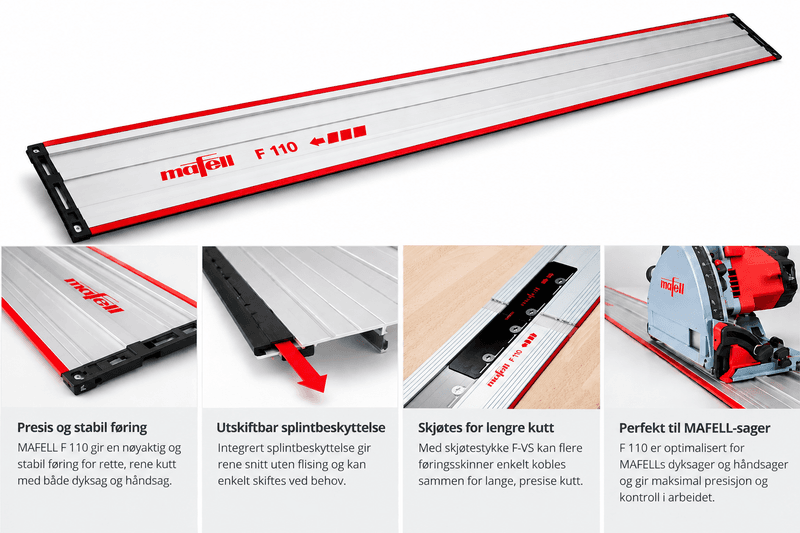 MAFELL F 110 Føringsskinne – 1,1 m – 204381