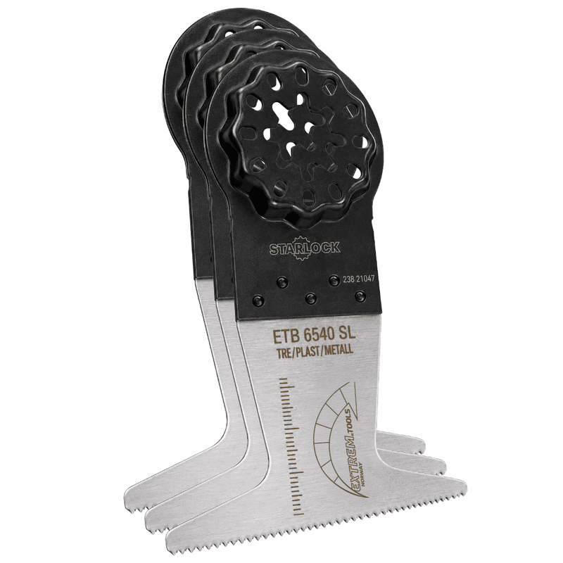 Multikutterblad 3 stk for tre - plast - metall 65x40mm