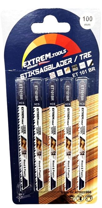 Hovedbilde 5 pk. Extrem.Tools Stikksagblader 100mm (fint snitt)